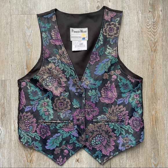 Pioneer Wear Jackets & Blazers - PIONEER WEAR |  Vintage Floral Vest